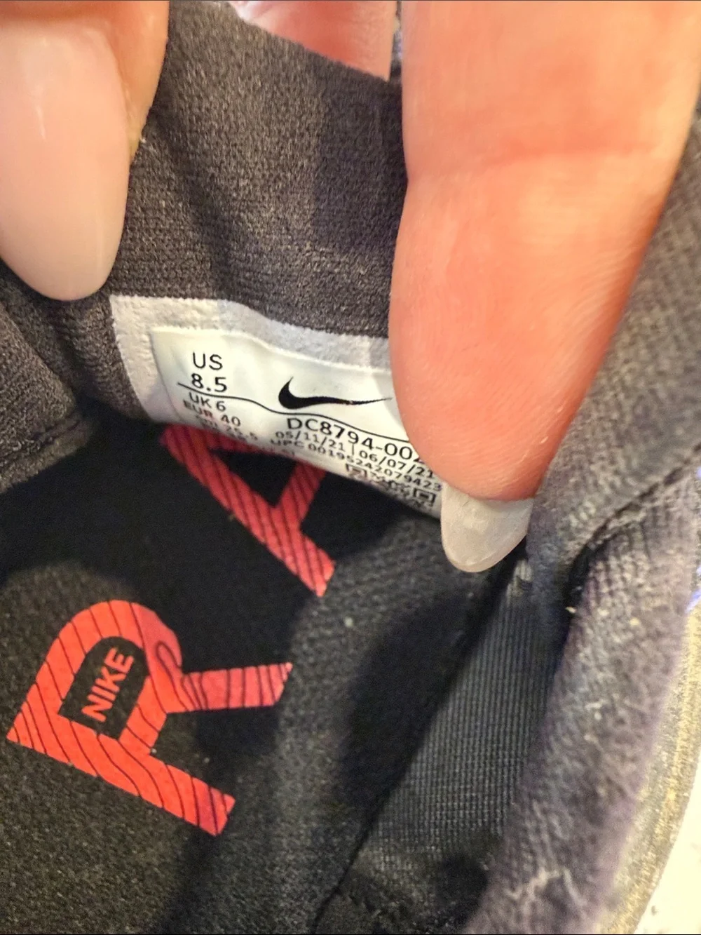 Nike Women's Black and Coral/Grey Gore-Tex Trail Sneakers